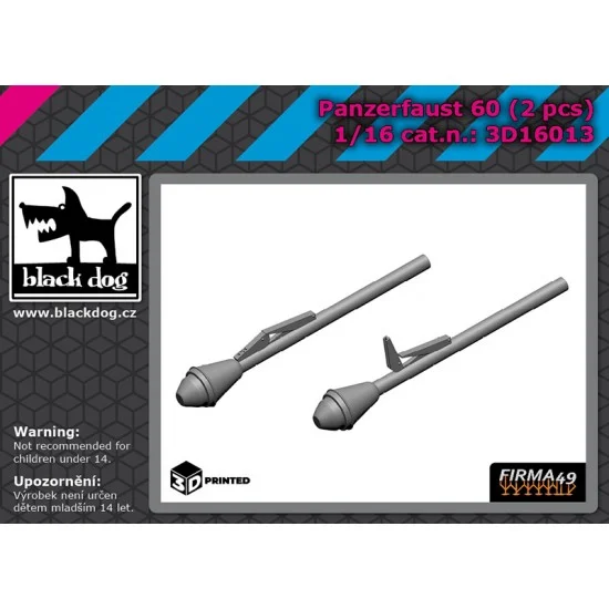 Black Dog 3D16013 1/16 Panzerfaust 60 (2pcs) - Model Figures