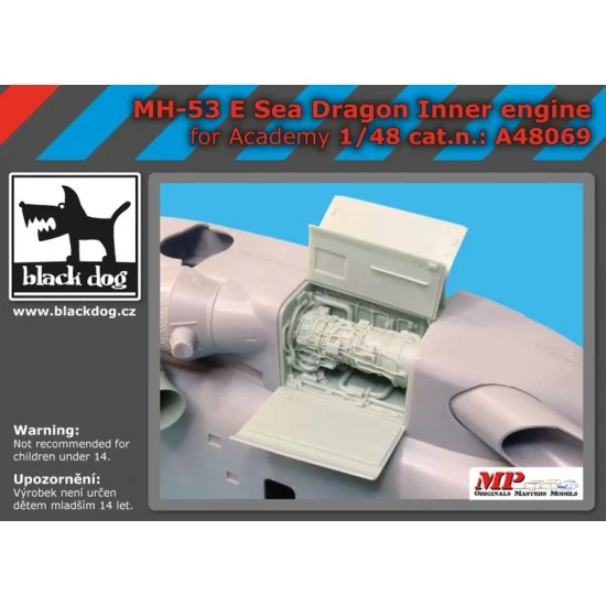 Black Dog A48069 1/48 MH-53 E Dragon Inner Engine for Academy kits