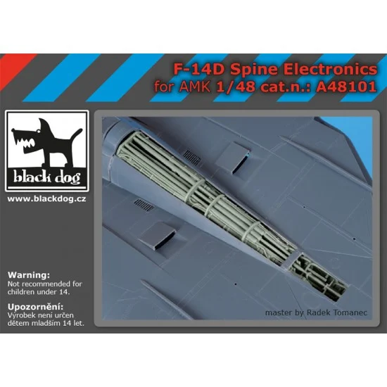 Black Dog A48101 1/48 Grumman F-14D Tomcat Spine Electronics for AMK kits