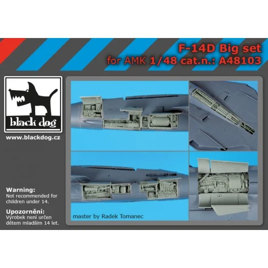 Black Dog A48103 1/48 Grumman F-14D Tomcat Super Detail Set for AMK kits