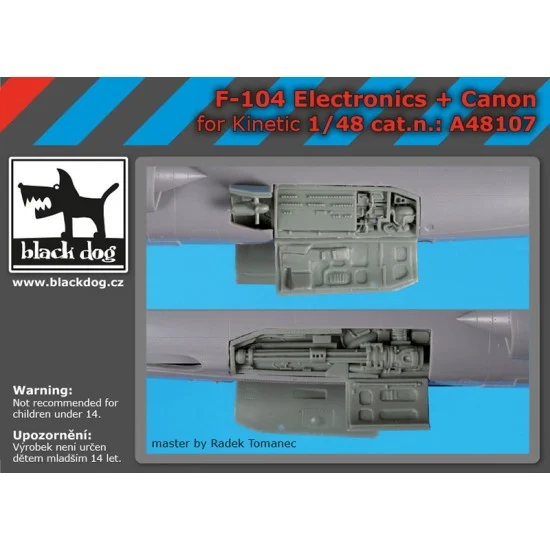 Black Dog A48107 1/48 Lockheed F-104 Starfighter Electronic & Canon for Kinetic kits