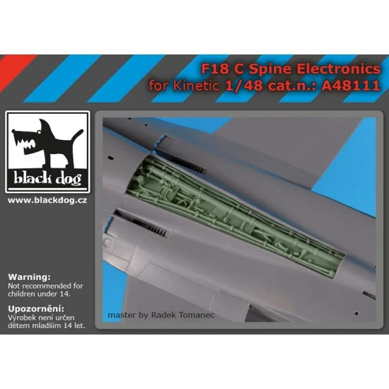 Black Dog A48111 1/48 F-18 C Hornet Spine Electronic for Kinetic kits