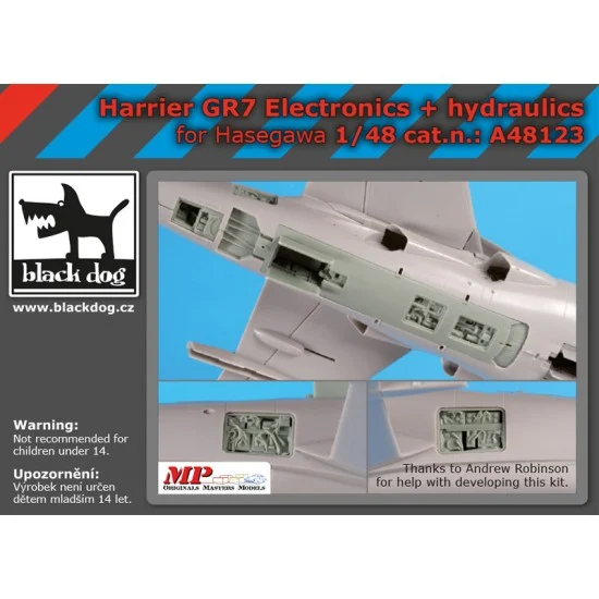Black Dog A48123 1/48 Harrier Gr 7 Electronics & Hydraulics Detail Set for Hasegawa kits - Model Planes