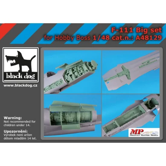 Black Dog A48129 1/48 General Dynamics F-111 Aardvark Super Detail set for Hobby Boss kits