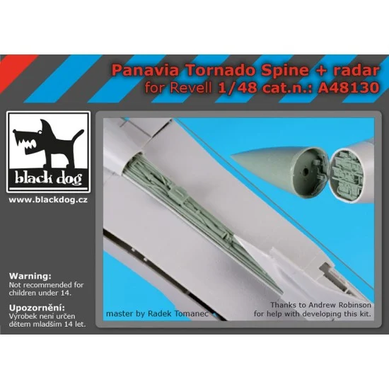 Black Dog A48130 1/48 Panavia Tornado Spine & Radar for Revell kits - Model Planes
