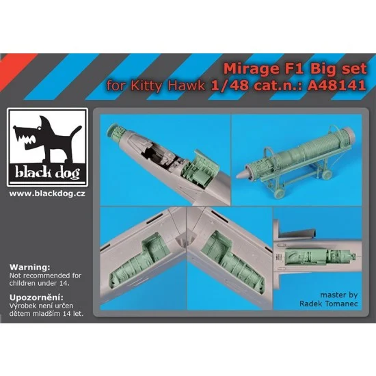 Black Dog A48141 1/48 Dassault Mirage F1 Super Detail Set for KittyHawk kits - Model Planes