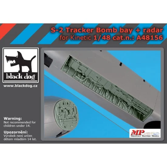 Black Dog A48156 1/48 S-2 Tracker Bomb Bay & Radar for Kinetic kits