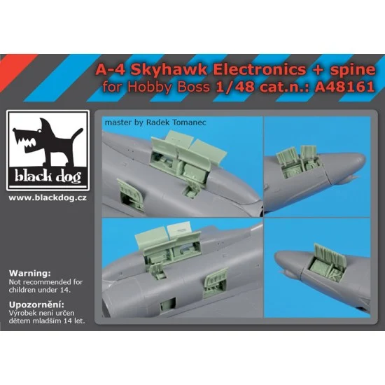 Black Dog A48161 1/48 A-4 Skyhawk Electronics & Spine for HobbyBoss kits