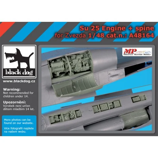 Black Dog A48164 1/48 Sukhoi SU -25 Engine & Spine for Zvezda kits