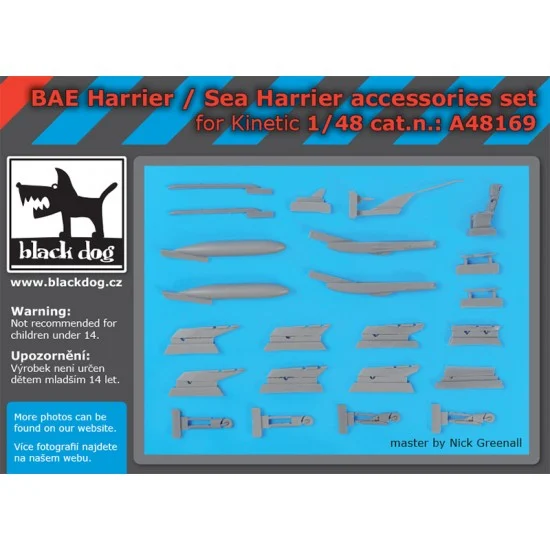Black Dog A48169 1/48 BAE Harrier / Sea Harrier Detail set for Kinetic kits - Model Planes
