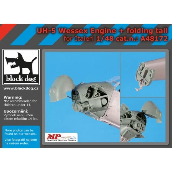 Black Dog A48172 1/48 Westland UH-5 Wessex Engine & Folding Tail for Italeri kits