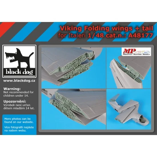 Black Dog A48177 1/48 Lockheed S-3 Viking Folding Wings & Tail for Italeri kits