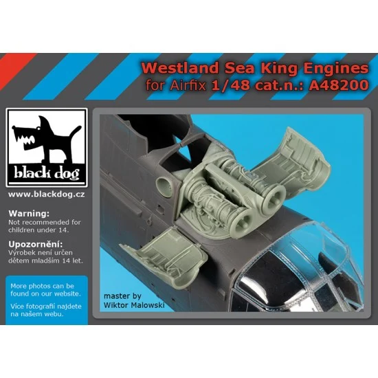 Black Dog A48200 1/48 Westland Sea King Engines for Airfix kits - Model Planes