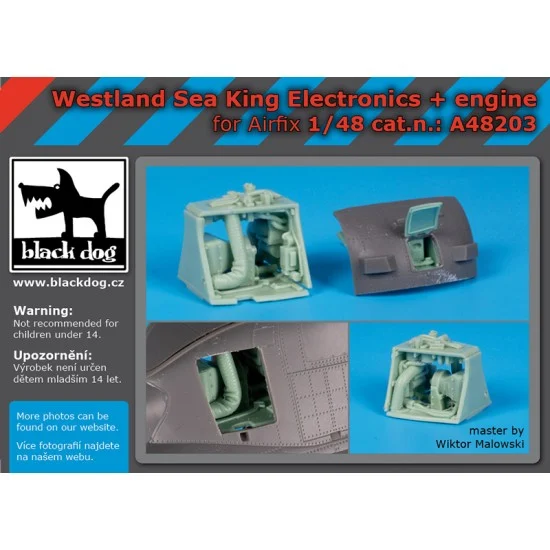 Black Dog A48203 1/48 Westland Sea King Electronics and Engine for Airfix kits - Model Planes