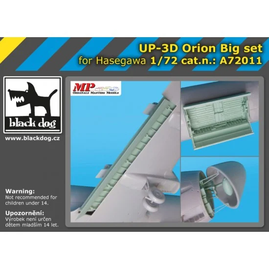 Black Dog A72011 1/72 UP-3D Orion Big Detail Set for Hasegawa kits