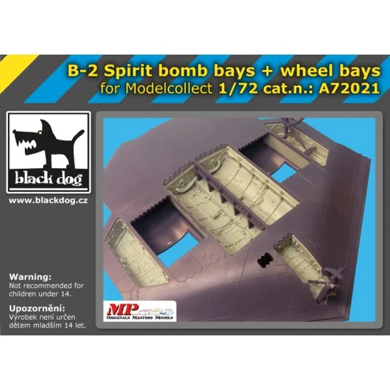 Black Dog A72021 1/72 Boeing B-2 Spirit Bomb Bays & Wheel Bays for Modelcollect kits