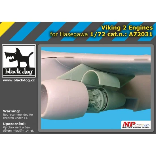 Black Dog A72031 1/72 Viking 2 Engines for Hasegava kits - Model Planes