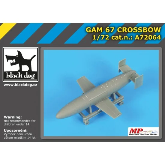 Black Dog A72064 1/72 Northrop GAM 67 Crossbow Jet-powered Anti-radar Missile