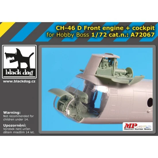 Black Dog A72067 1/72 Boeing Vertol CH-46 D Front Engine & Cockpit for Hobby Boss kits