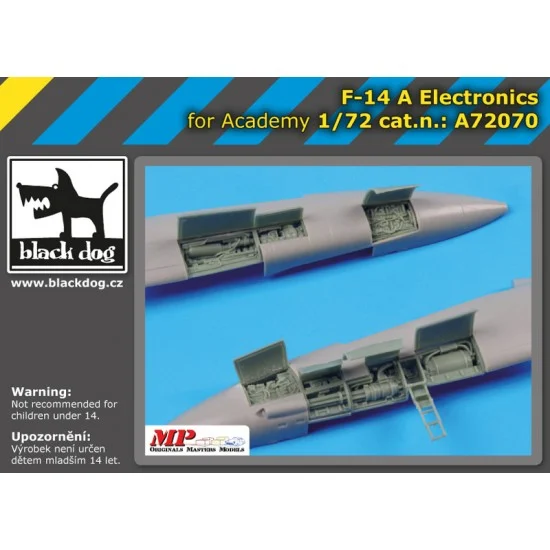 Black Dog A72070 1/72 Grumman F-14 A Tomcat Electronics for Academy kits