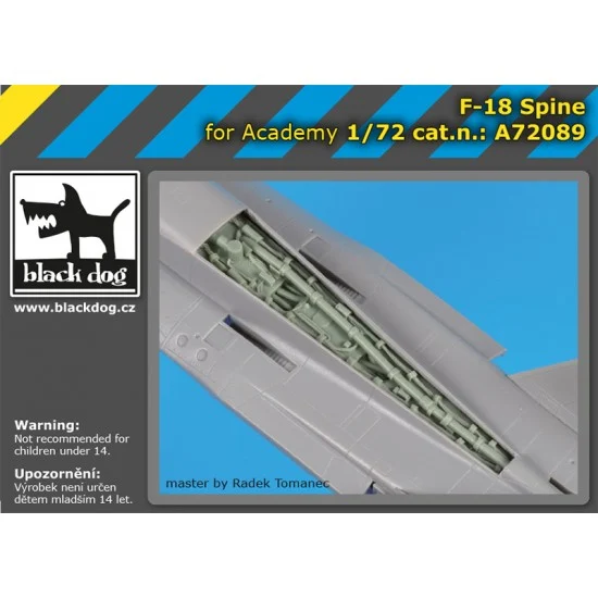 Black Dog A72089 1/72 McDonnell Douglas F-18 Hornet Spine for Academy kits