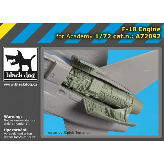 Black Dog A72092 1/72 McDonnell Douglas F-18 Hornet Engine for Academy kits