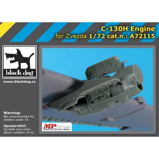 Black Dog A72115 1/72 Lockheed C-130H Hercules Engine for Zvezda kits