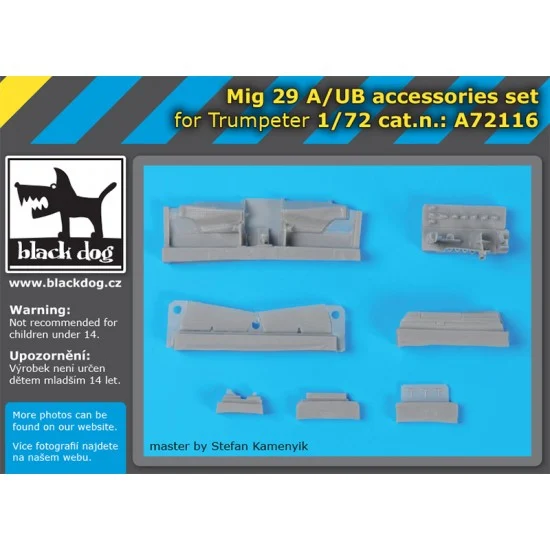 Black Dog A72116 1/72 Mikoyan Mig-29 A/UB Detail set for Trumpeter kits