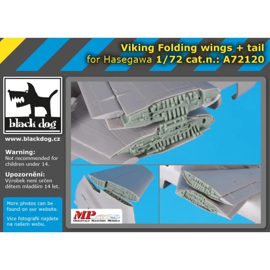 Black Dog A72120 1/72 Lockheed S-3 Viking Folding Wings & Tail for Hasegawa kits