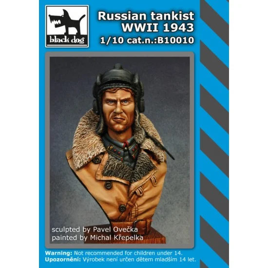 Black Dog B10010 1/10 WWII Russian Tankist 1943 Bust - Model Figures