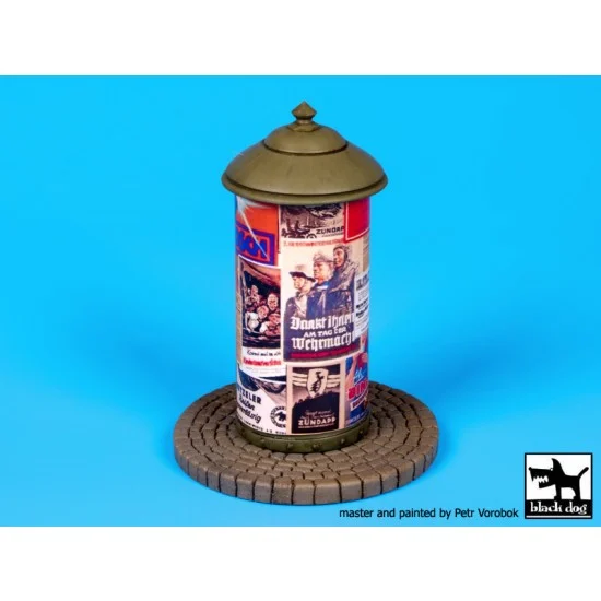 Black Dog D35049 1/35 Poster Pillar (Germany / Italy) - Scenics & Diorama