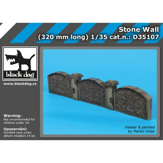 Black Dog D35107 1/35 Stone Wall (length: 320mm) - Scenics & Diorama