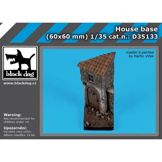 Black Dog D35133 1/35 House Base (60 x 60 mm) - Scenics & Diorama