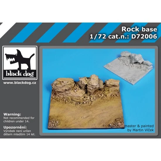 Black Dog D72006 1/72 Rock Diorama Base (Dimensions: 100 x 75mm) - Scenics & Diorama