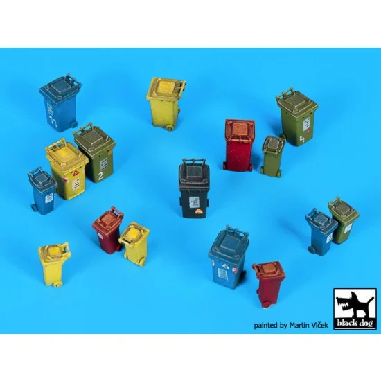Black Dog D72041 1/72 Waste Containers - Scenics & Diorama