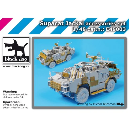 Black Dog E48003 1/48 British Supacat Jackal MWMIK Armoured Wheeled Vehicle Accessories set - Military Vehicles & Tanks