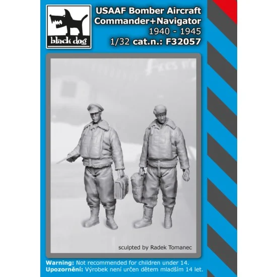 Black Dog F32057 1/32 USAAF Bomber Aircraft Commander & Navigator (2 figures) - Model Figures