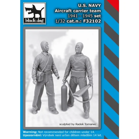Black Dog F32102 1/32 US Navy Aircraftcarrier Team 1941-45 (2 figures)