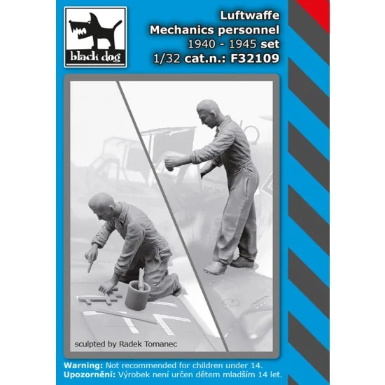 Black Dog F32109 1/32 Luftwaffe Mechanic Personnel 1940-45 Set (2 figures)