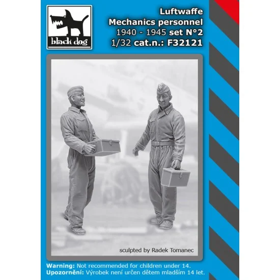 Black Dog F32121 1/32 Luftwaffe Mechanic Personnel Set Vol.2 (2 figures) - Model Figures