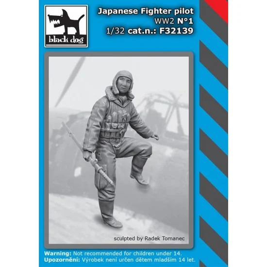 Black Dog F32139 1/32 WWII Japanese Fighter Pilot V1 - Model Figures