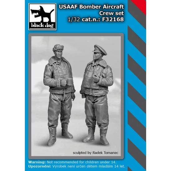 Black Dog F32168 1/32 USAAF Bomber Aircraft Crews set (2 figures) - Model Figures