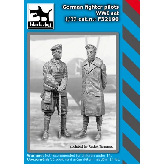 Black Dog F32190 1/32 WWI German Fighter Pilots Set (2 figures) - Model Figures