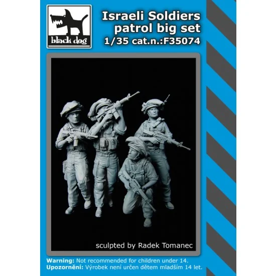 Black Dog F35074 1/35 Israeli Army Soldiers Patrol Big set (4 Figures) - Model Figures