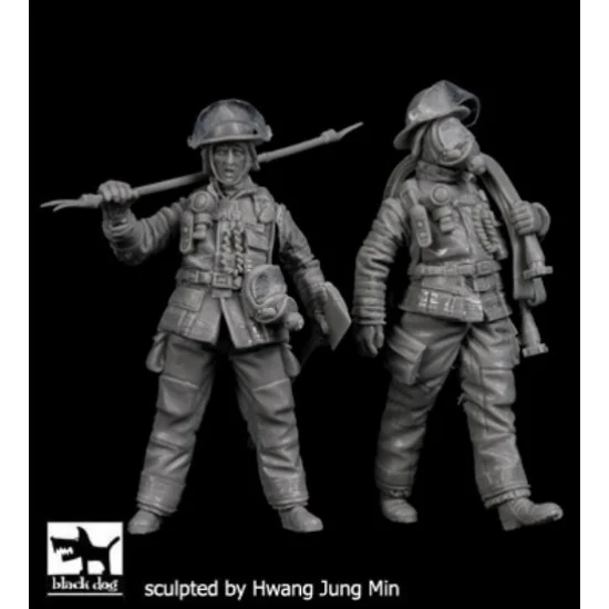 Black Dog F35152 1/35 Firemen Set No.2 (2 figures) - Model Figures