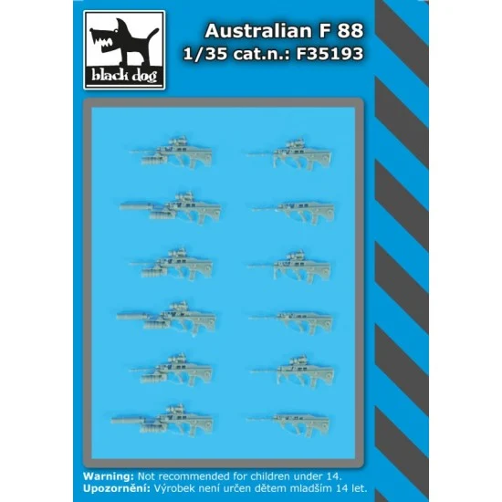 Black Dog F35193 1/35 Australian F88 Austeyr Assault Rifles Set - Model Figures