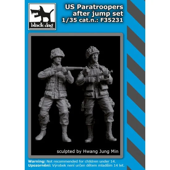 Black Dog F35231 1/35 US Paratroopers After Jump Set (2 figures) - Model Figures