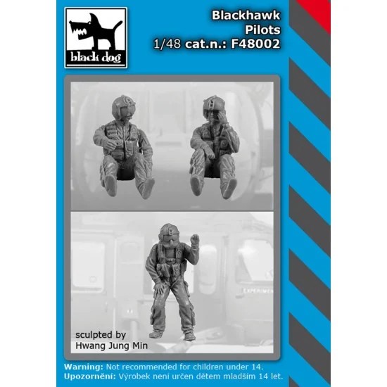 Black Dog F48002 1/48 Black Hawk Pilots (3 figures) - Model Planes