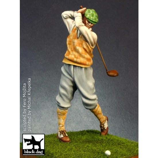 Black Dog F75006 75mm Golfer - Model Figures