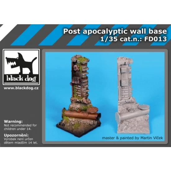 Black Dog FD013 1/35 Post Apocalyptic Wall Base - Scenics & Diorama